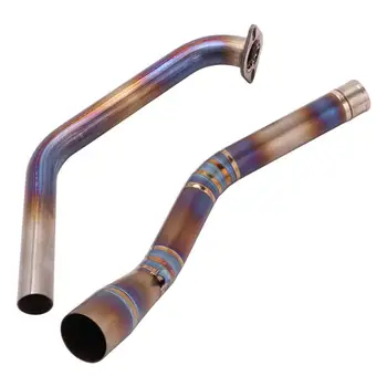 Motorcycle Exhaust Slip On Header Mid Pipe For Yamaha R15 YZF-R15 V3 17-19 51MM