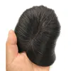 7x10cm Natural Skin Scalp Top Mono Base Toppers 2 Clips in With PU around Virgin Human Hair Women Topper Piece Cover Hairline 6