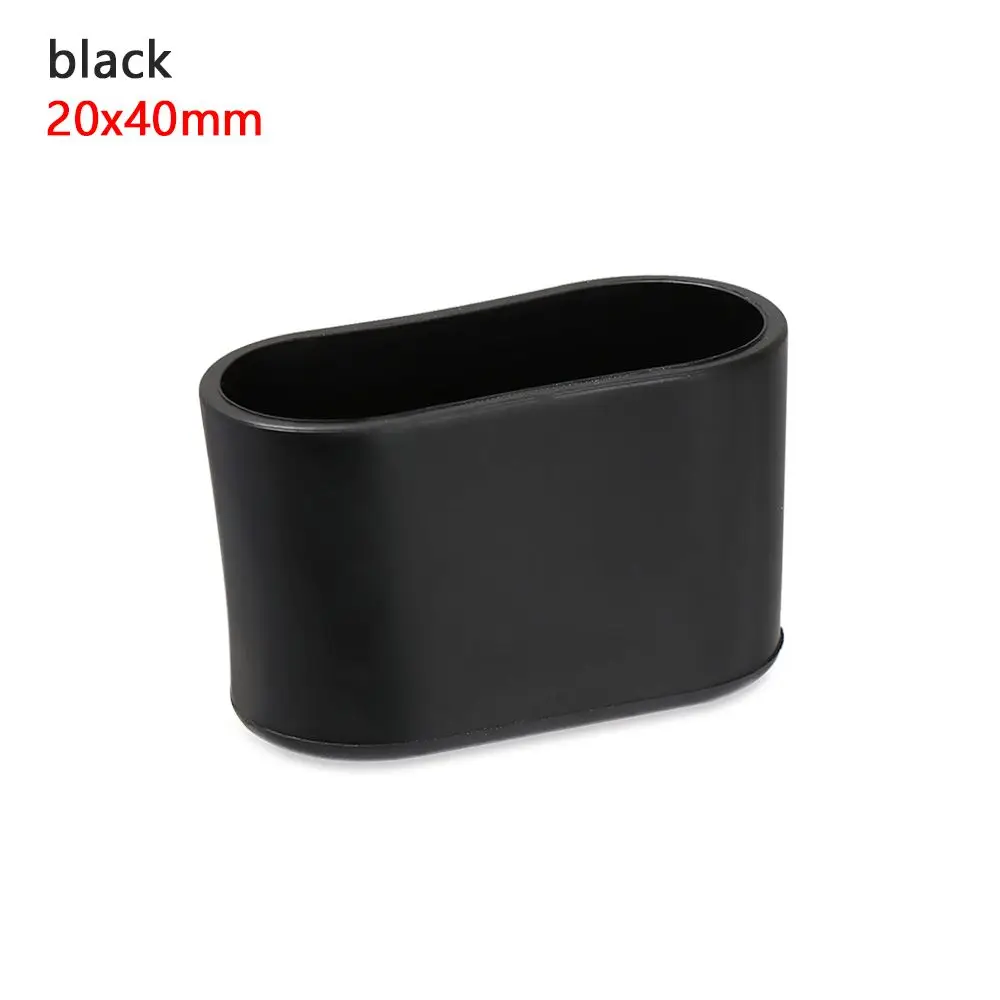 Set of 4 Oval Non-Slip Rubber Chair Leg Caps - Furniture Floor Protectors