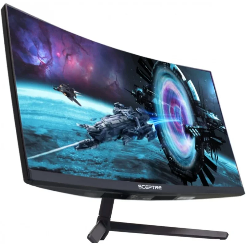 

Sceptre Curved 27" FHD 1080p Gaming Monitor up to 165Hz DisplayPort 144Hz HDMI Edge-Less AMD FreeSync Premium, Build-in Speakers