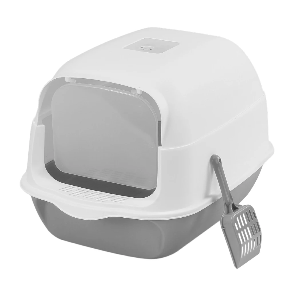 Voltsify Detachable Cat Litter Box with 180° Flip-Top & Scoop & Deodorant, 35cm W x 50 cm D x 35 cm H: uk Stock, 4 Days Free Delivery, & No Order Amount limit