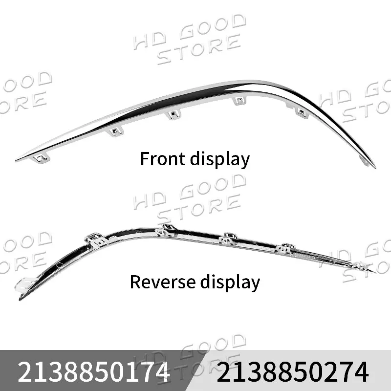 2138850174 2138850274 메르세데스 벤츠 W213 E300 E400 E450 2017-2019 자동차 부품용 자동차 앞 범퍼 안개등 그릴 트림 스트립