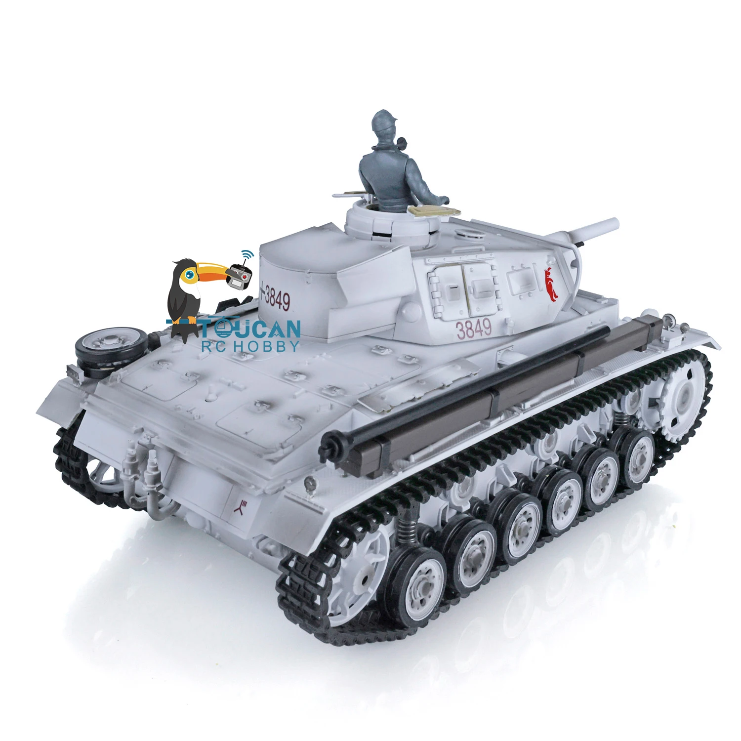 Heng Long HL 1/16 FPV Snow 7.0 Upgraded Panzer III H RTR RC Tank 3849 360° Turret Remote Control Military Car Toys Gifts 3