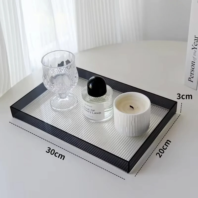 Acrylic Storage Tray Light Luxury Bathroom Storage Tray Cosmetics Aromatherapy Shelf 5