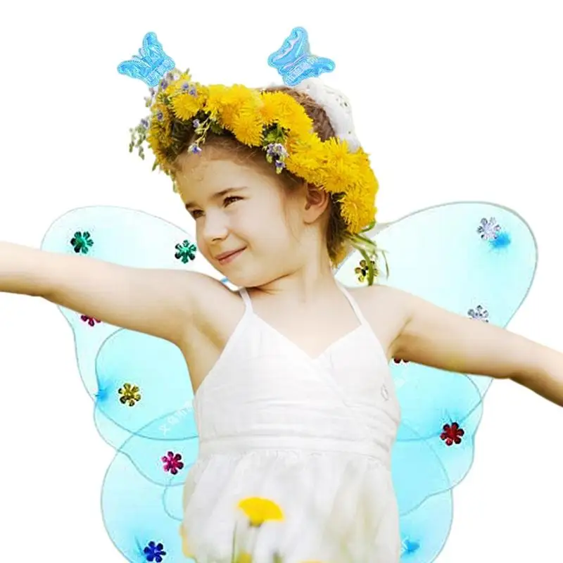 

Butterfly Wings For Girls Fairy Princess Costume Set Fairy Elf Princess Angel Wings For Women Girls Stage Performance