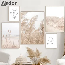 

Reed Dandelion Mountain Landscape Wall Art Canvas Painting Nordic Posters And Prints Wall Pictures For Living Room Home Decor