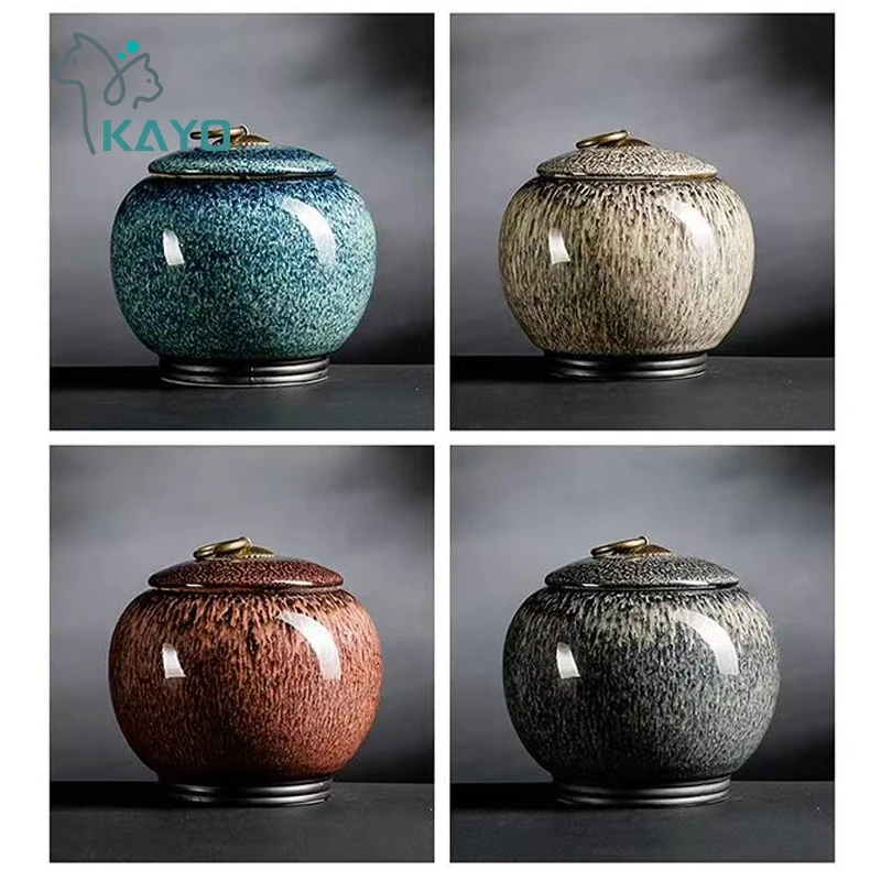 Cremation Urns for Human Ashes Pet Cat dog rabbit Place Funeral Small Animal Ceramic Urn coffin box keepsake
