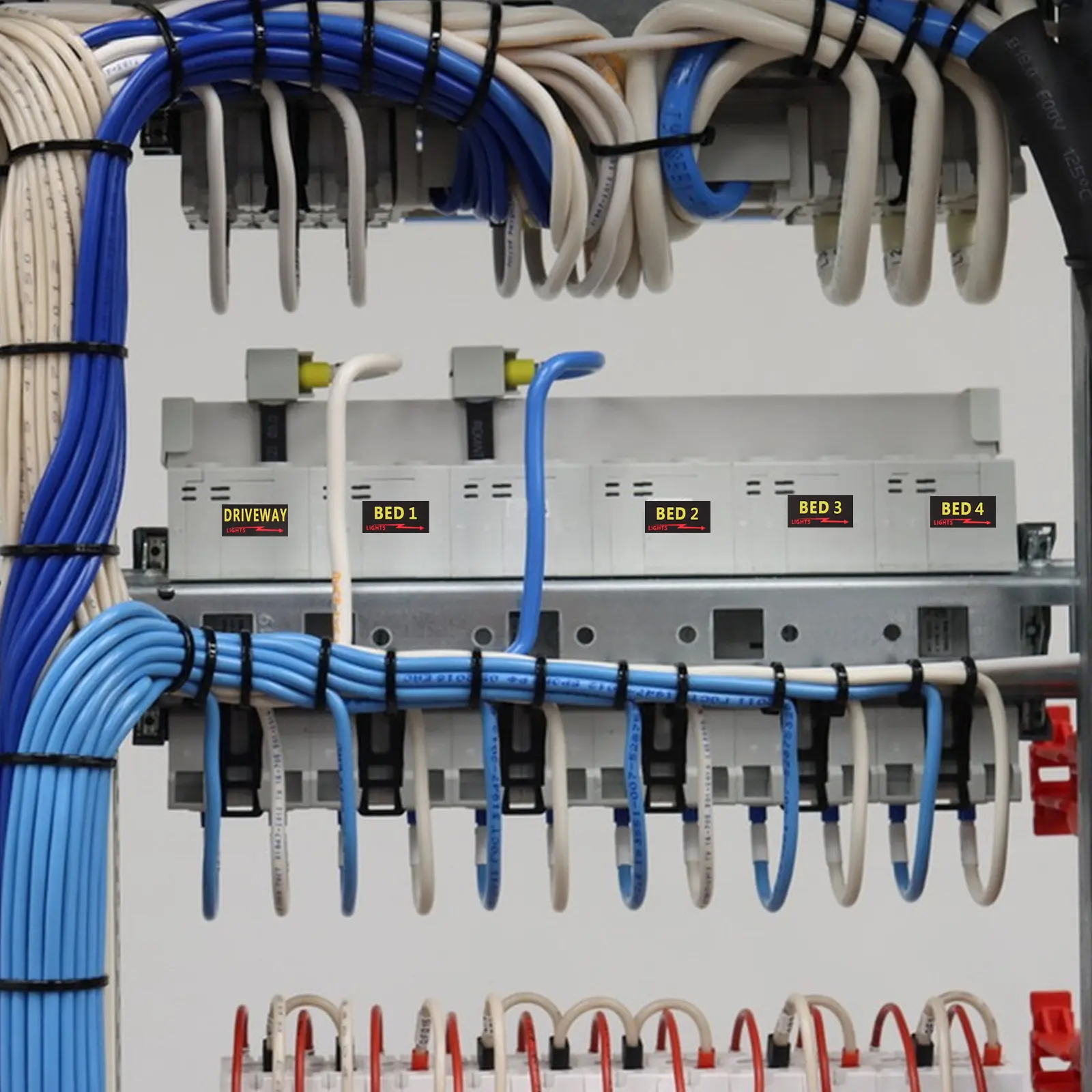 10장 전기 패널 스티커, 차단기 패널 라벨, 회로 차단기 박스 라벨, 빠른 위치 확인을 위한 색상 코드 정리기