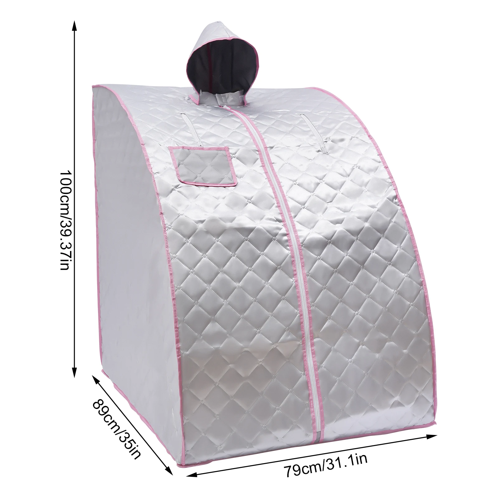 Lightweight Portable Personal Steam Sauna Spa for Relaxation at Home 99 Minute Timer 1000 Watt Steam Generator with Chair 5