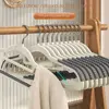 Space Saving Multi Hanging Clothes Storage Hanger High Quality Anti Slip Cloth Hook Tie Rack Hanger Plastic Clothes Rack Home 4