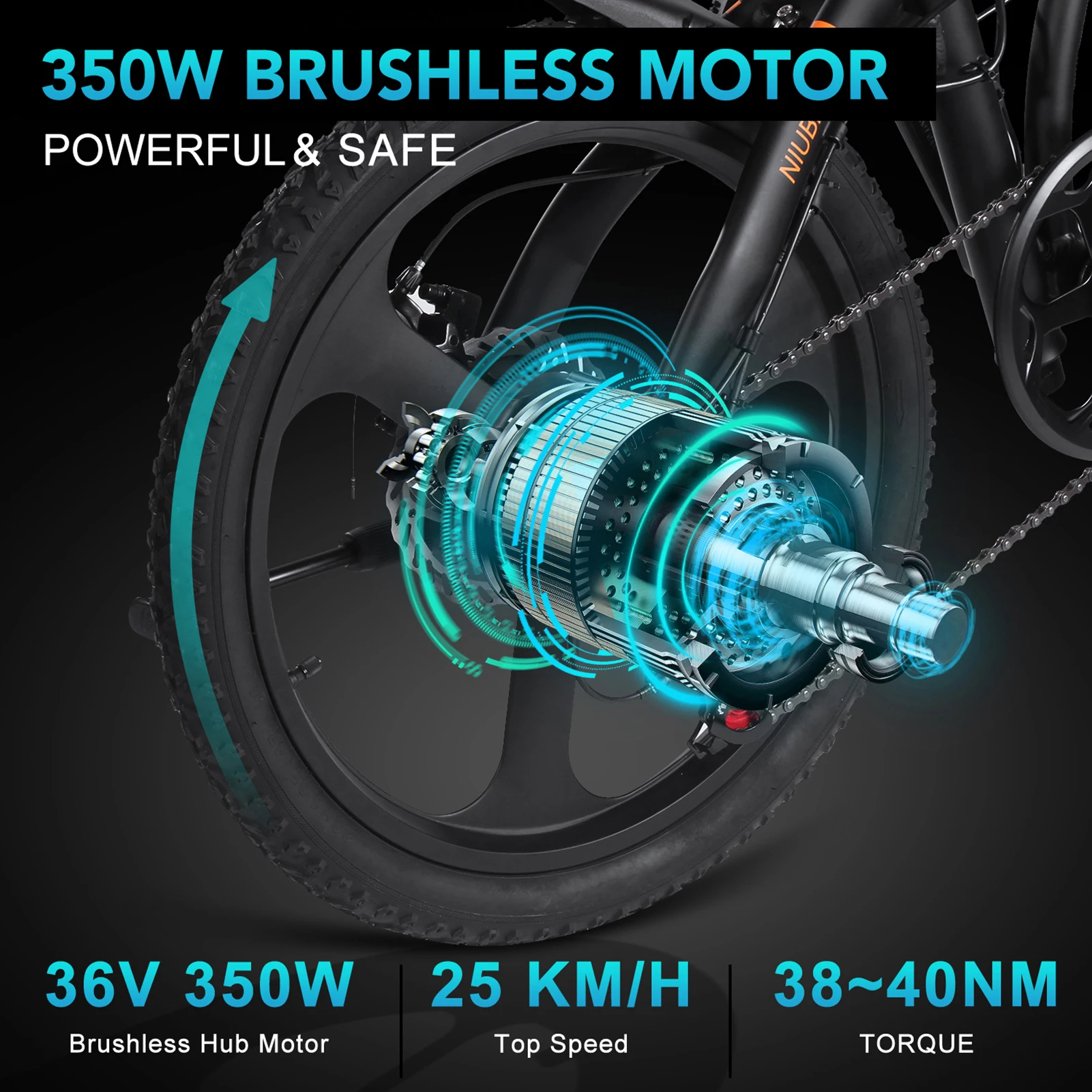 Niubility 16/20 Inch Folding Electric Bicycle With App 350w Power