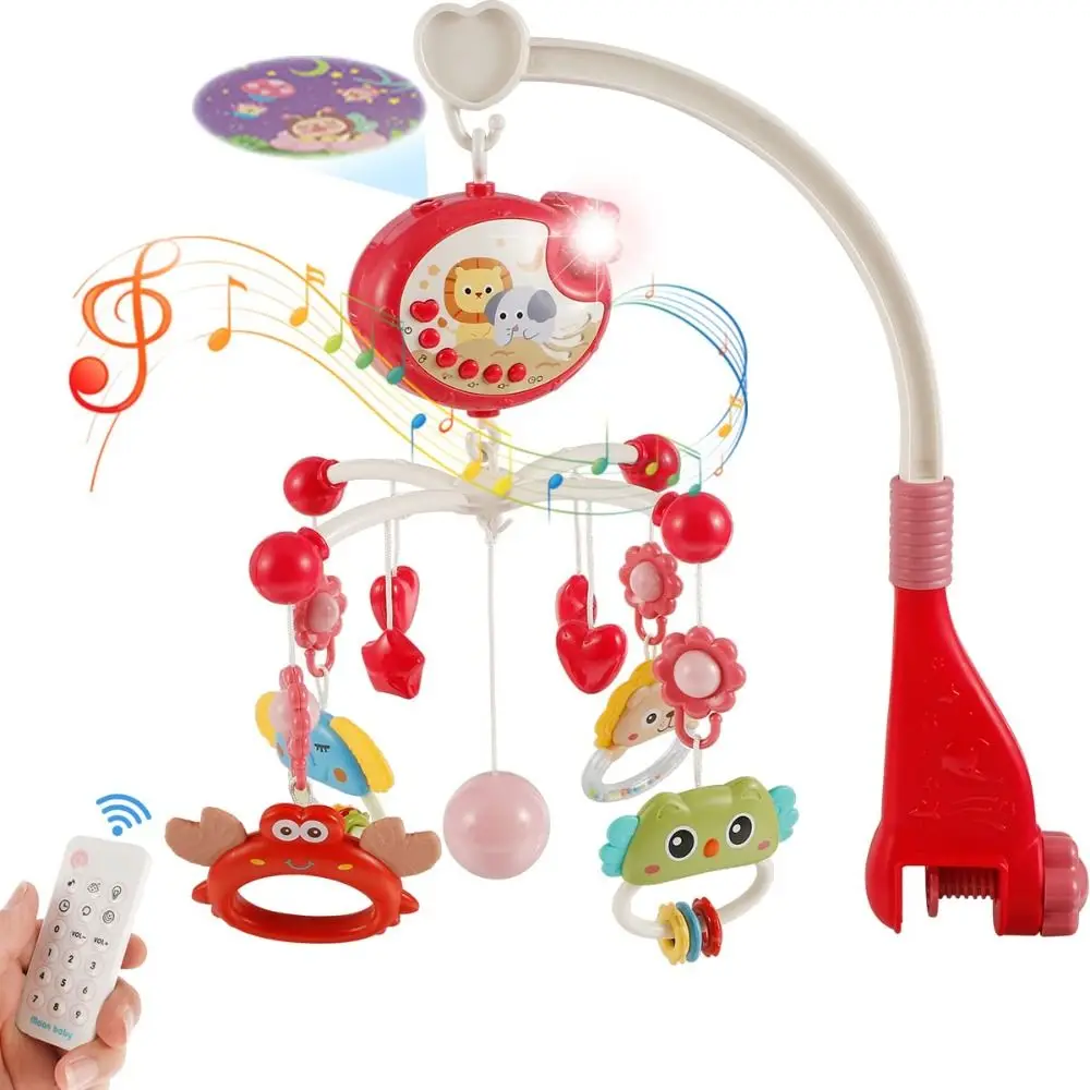

Hanging Baby Musical Crib Toy Rotating Rotating Animal Rattles Baby Toys Hanging Bell Toy for Newborn 0 to 24 Months