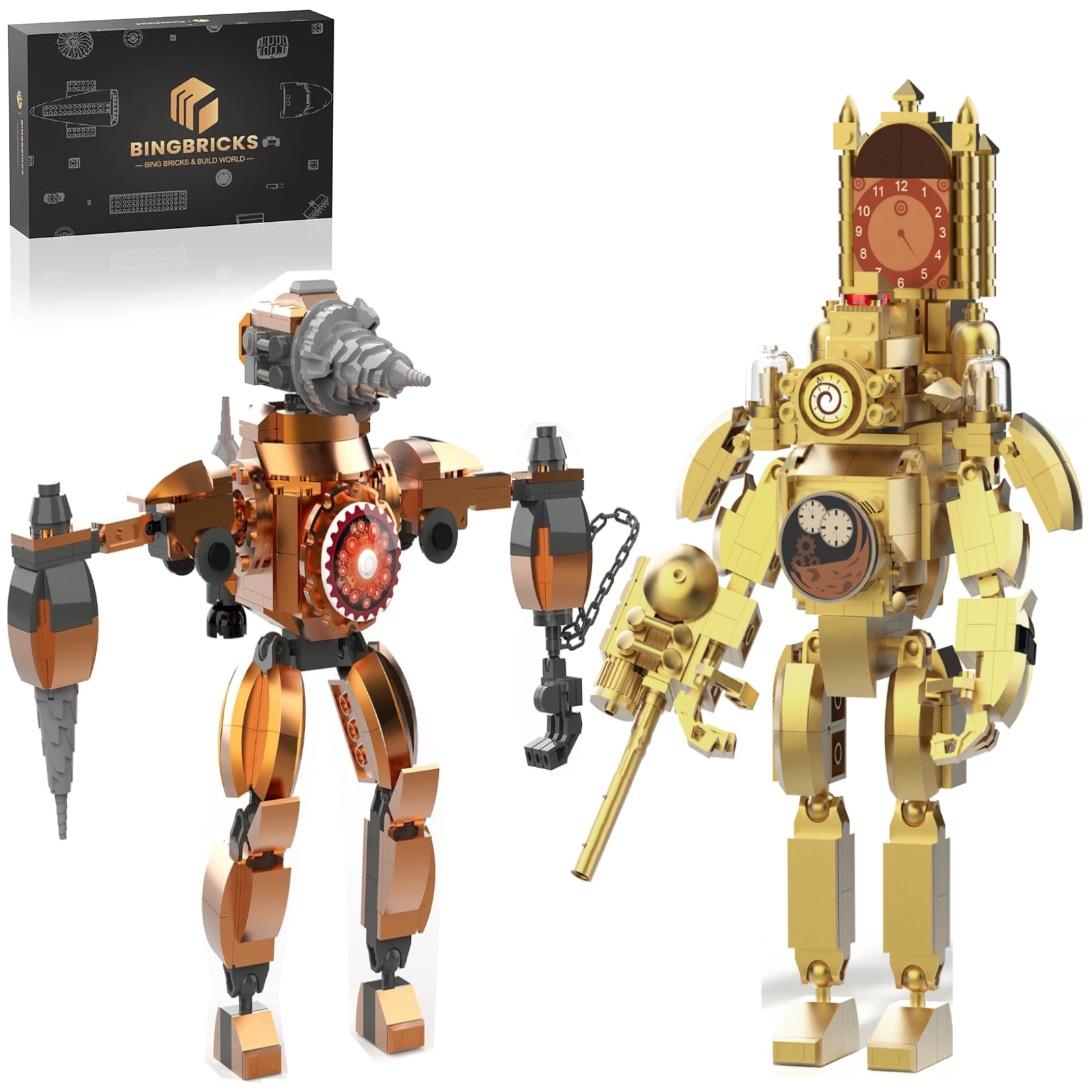 Vendi Skibidi Titan Clock Man ,Skibidi Toilet Drill Man Toys Set Regalo Di Halloween Di Natale Per Bambini Compleanno Perfetto Per Giochi Di Ruolo