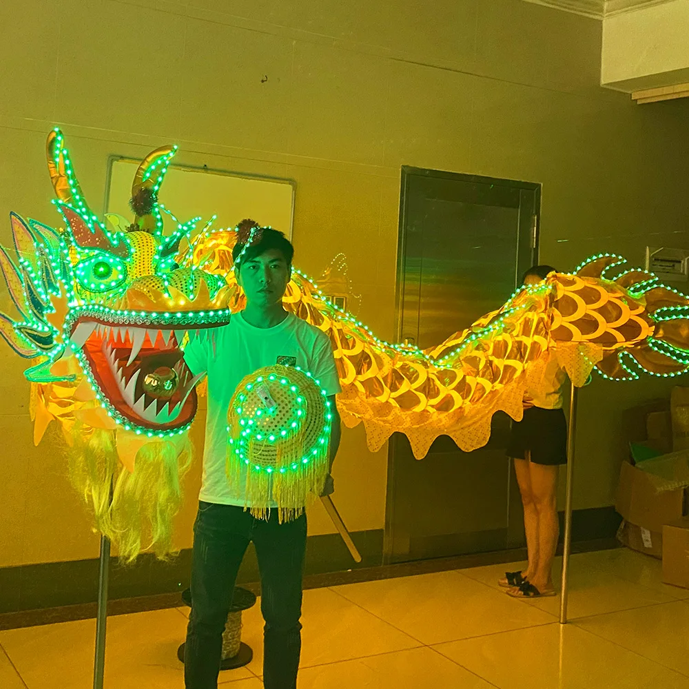 LEDChineseTraditionalDragonDanceCostumeMartialArtsKungFu