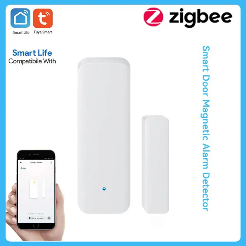 

Tuya Zigbee Door Sensor Smart Door Magnetic Alarm Detector APP Instant Push Notification Zigbee Gateway Required