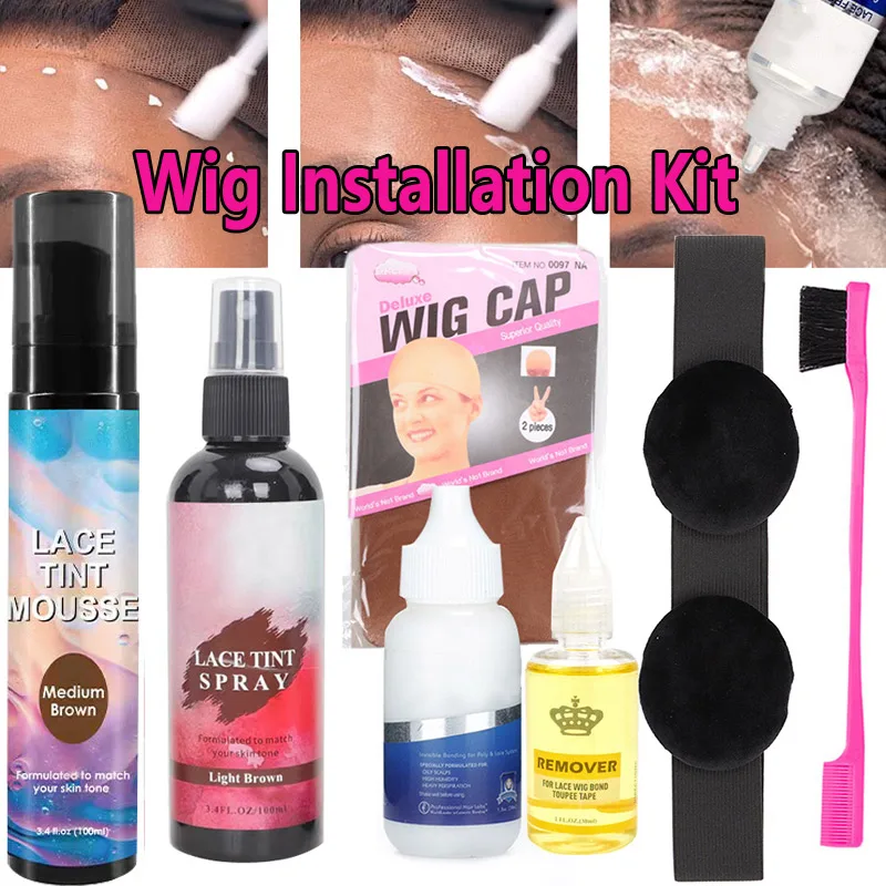 Flechazo Wig Accessories Styling Kit 6Pcs Installation Kit For Wigs