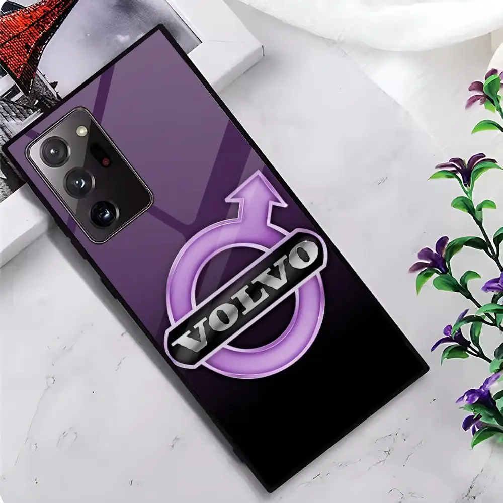 The Cars V-Volvo-ov MAISTO Mouse Pad Glass Phone Case For Samsung Galaxy S20 S21 S22 S23 S24 Note20 Ultra Plus Fe