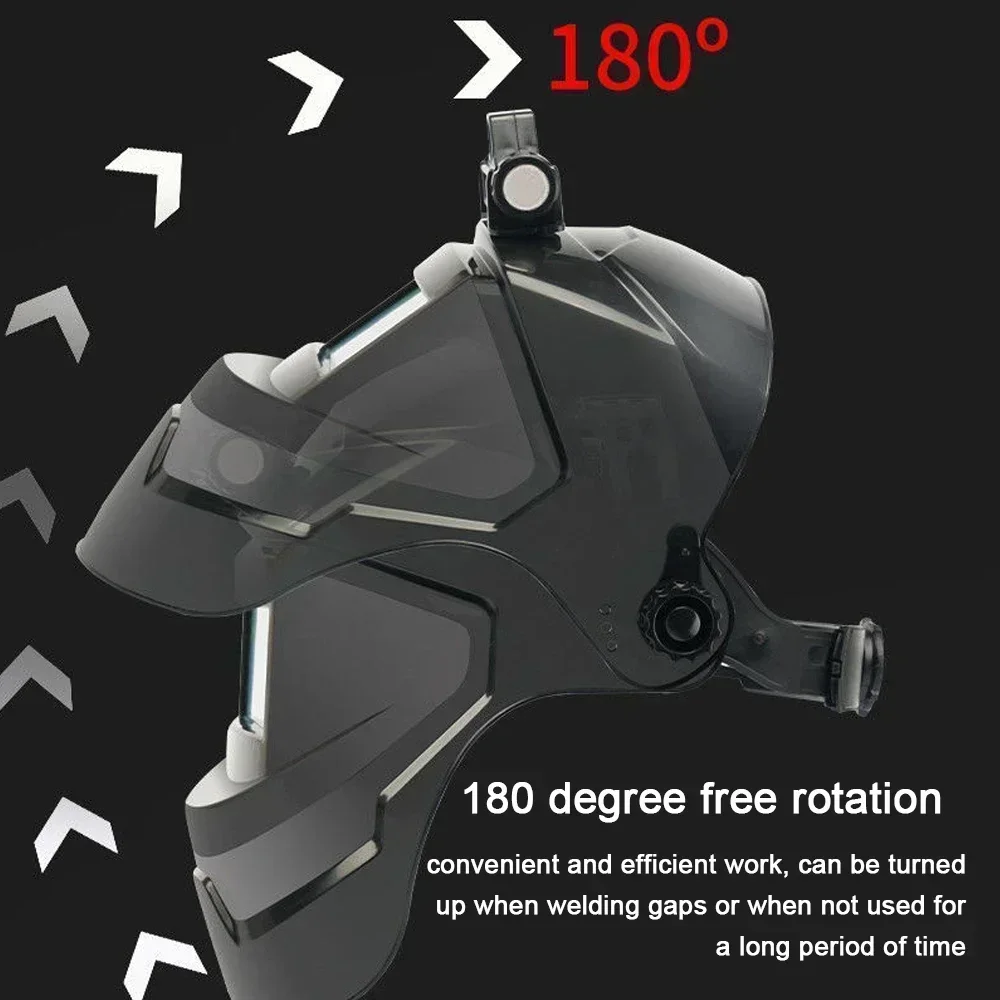 True Color Protective Facemask Auto Darkening Welding Helmet Wide Viewing Screen UV/IR Protection Adjustable Headgear
