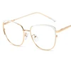Fashion Cat Eye Anti Blue Light Reading Glasses Women Luxury Designer Metal Eyeglasses Anti Glare Presbyopic Computer Eyewear +2 2