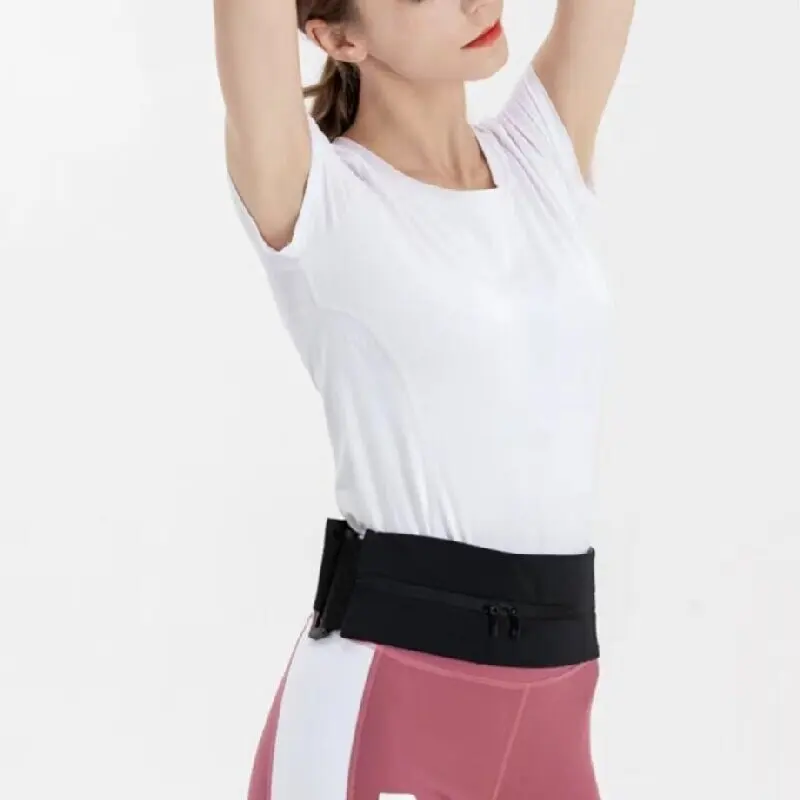 Adjustable Strap Double Zipper Sports Running Belt Bag Phone Fanny Waist Bum Pouch Pack for Jogging Cycling running waist bag waist bag running belt