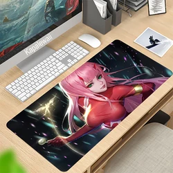 Tapis de souris de jeu mignon Zero Two Darling, repose dessin animé, pour ordinateur portable et de bureau 
