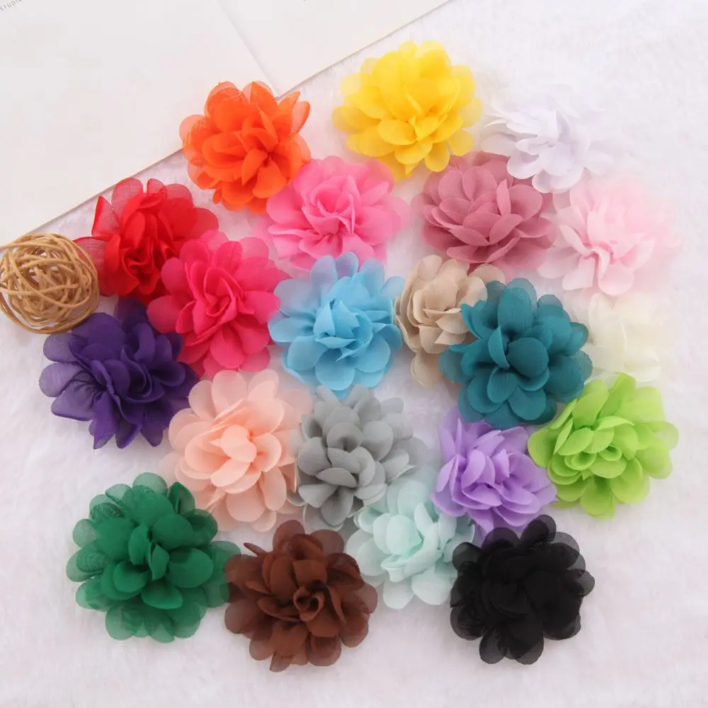 Mini satijnen bloemen voor haarbanden bruiloft en diy decor_voghion.com