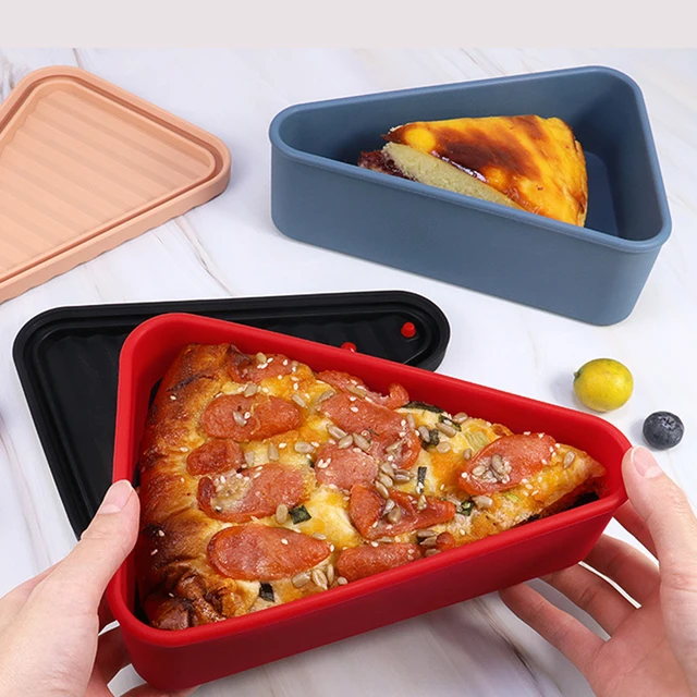 Pizza Storage Container Silicone Food Box With 4 Serving Tray Reusable Pizza  Keeper With Lid For Leftover Pizza Fridge Organizer - Lunch Box - AliExpress