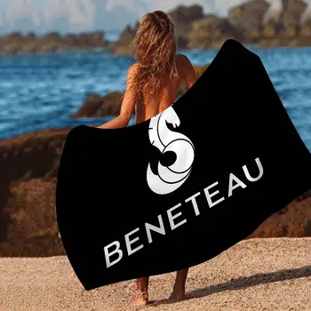 B-Beneteau Yacht Barche da pesca Logo Grandi asciugamani da spiaggia in microfibra Asciugamano ad asciugatura rapida Asciugamani da spiaggia con sabbia Asciugamano da piscina Viaggio Nuoto 1