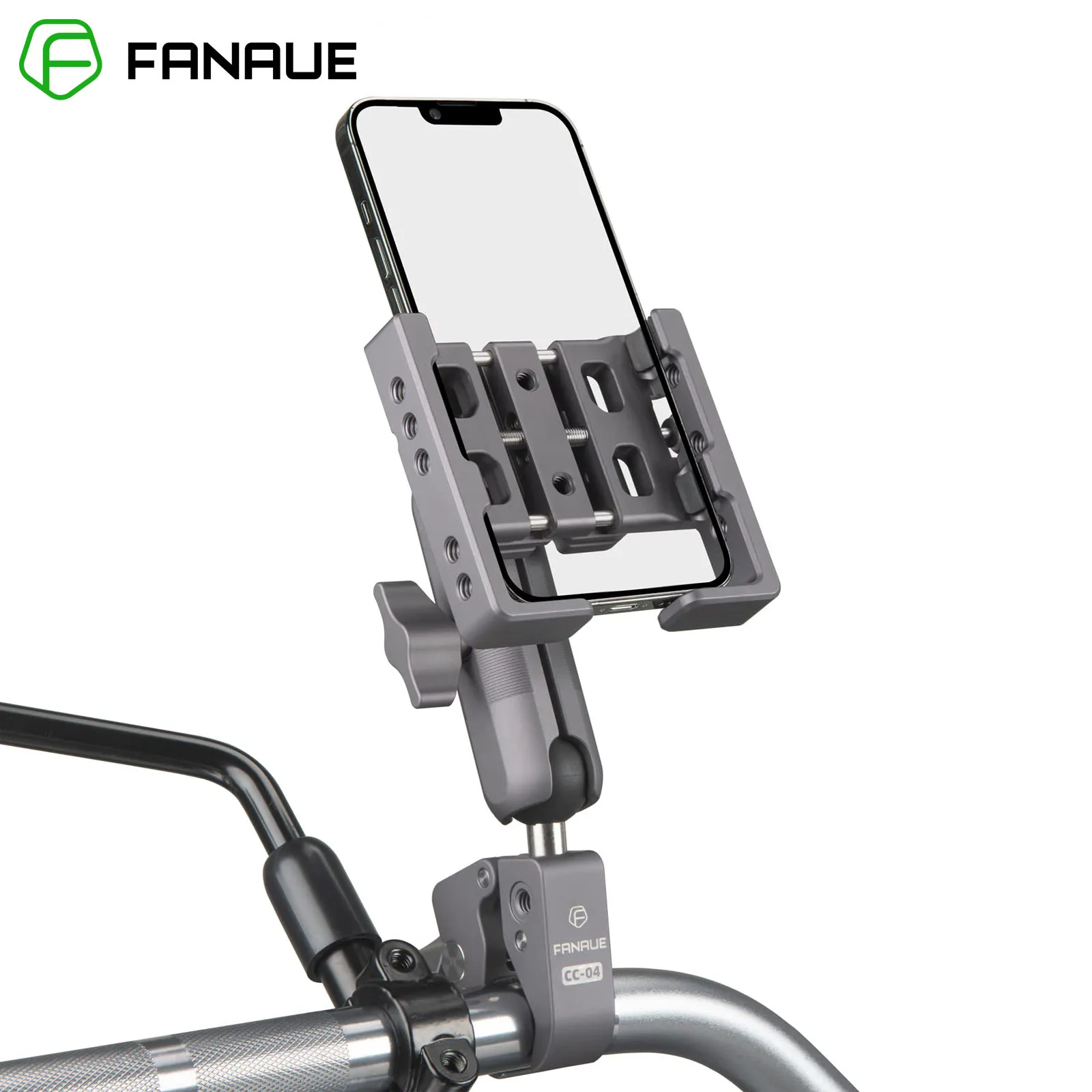 FANAUE Motorcycle Phone Holder Support mobile stand Shocking Shock
