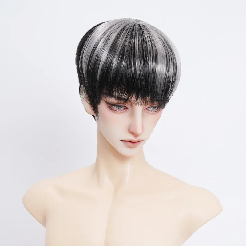New 1/6 1/4 1/3 Doll's Wig for 30/45/60cm Bjd Doll Soft Silk Short Hair Girl Toys Dress Up Play House Doll Accessories, No Doll