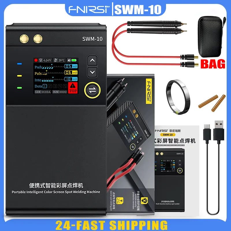 FNIRSI SWM-10 Portable Intelligent Color Screen Spot Welding Machine ...