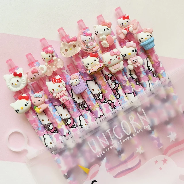 School Office Supplies Stationery  Hello Kitty Pens Wholesale - Sanrio  Neutral Pens - Aliexpress