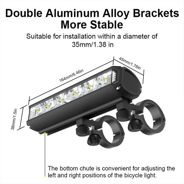 5 LEDS Bicycle Light 6000LM 8000mAh Waterproof Flashlight 2