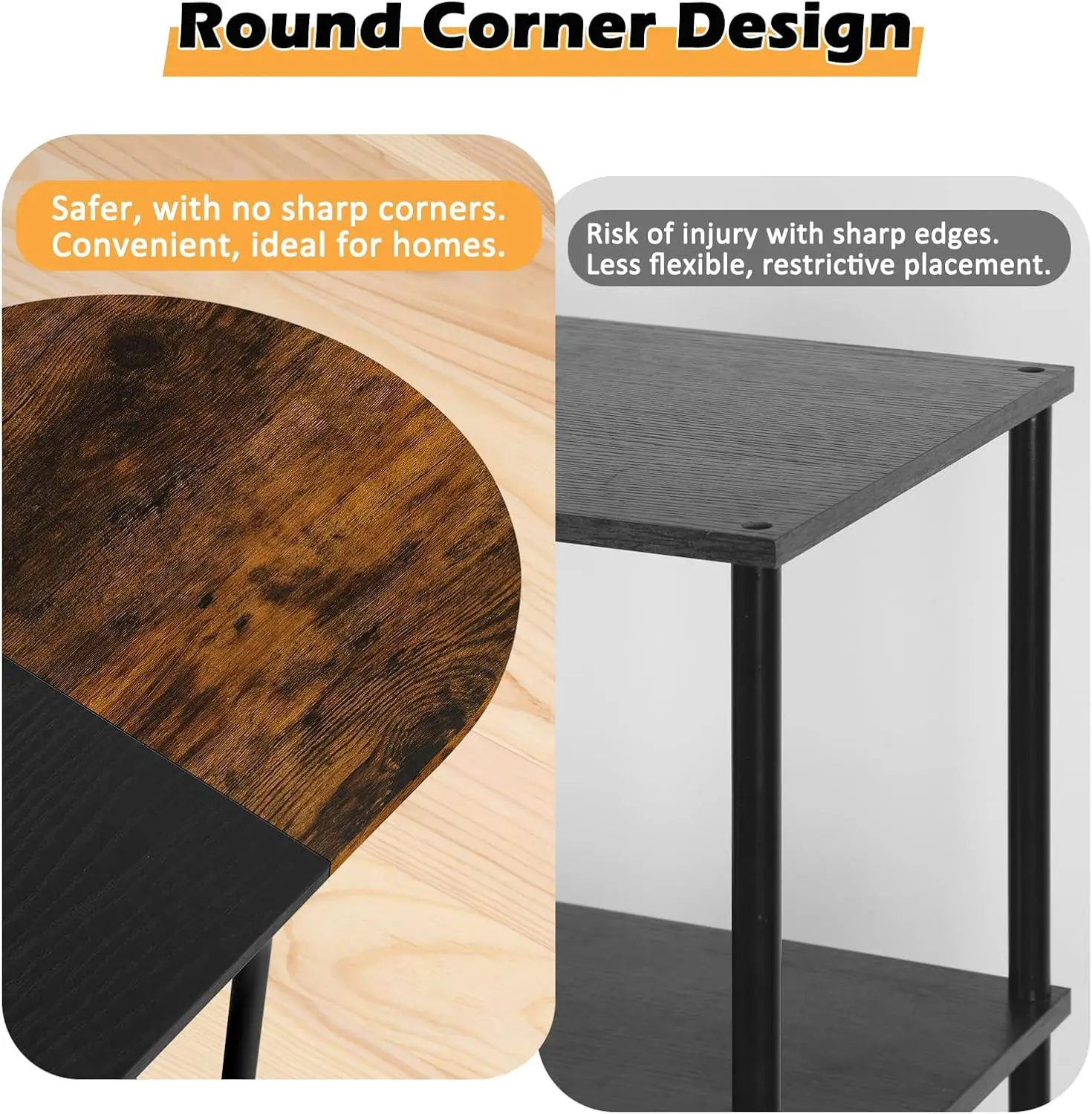 Small Round Coffee Tables for Small Space Farmhouse Oval Coffee Table with 2-Tier Storage Shelf Circle Center Tea Table 5