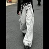 2024 Autumn High Street New Personalized Splicing Washed Straight Tube Loose Jeans for Men and Women Trendy Retro Casual Pants 3