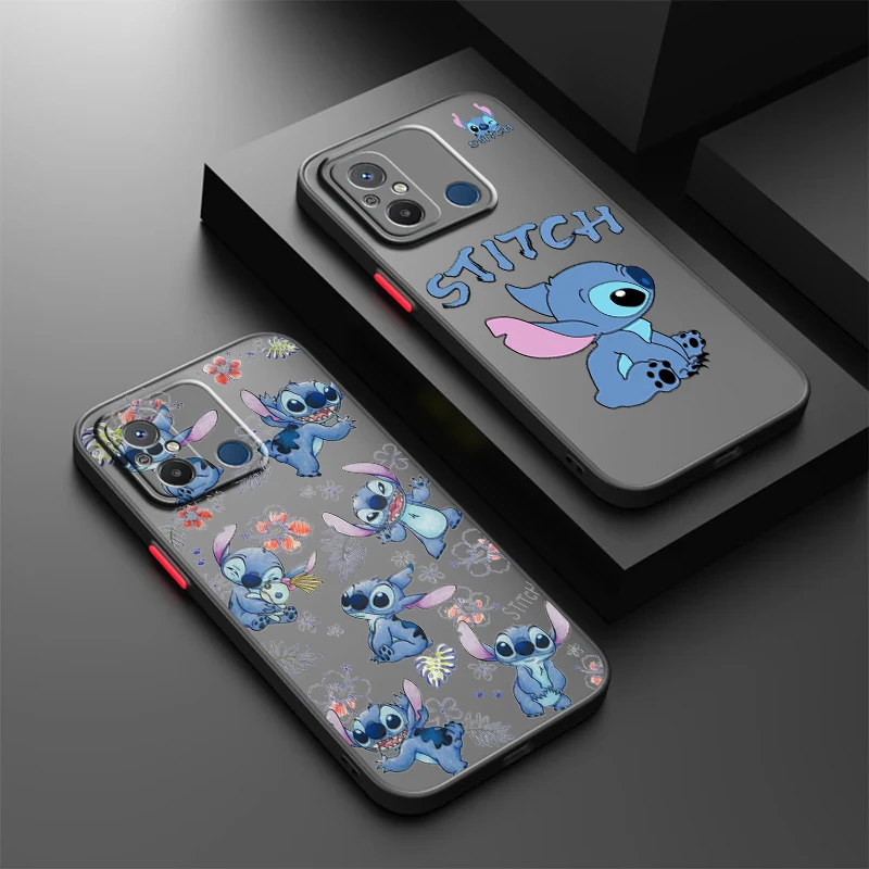 

Stitch Anime Cartoon For Xiaomi Redmi 12 12C 10 11A 10X 10C 9C 9A 9AT 9 8A 8 Frosted Translucent Hard Phone Case Phone Case