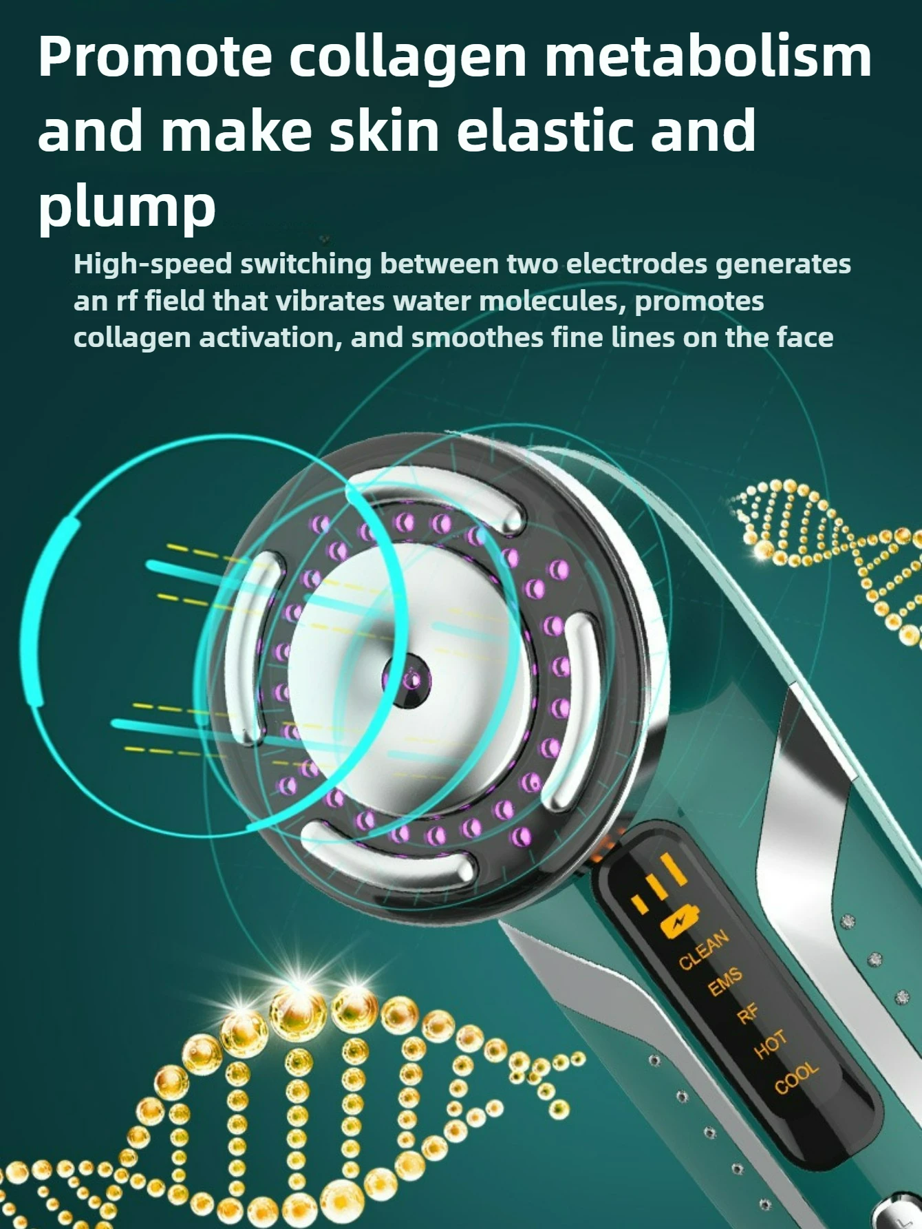 2026 Next Gen Beauty Device Micro RF IPL EMS Current Hot Cold Modes for Professional Facial Lifting and Skin Rejuvenation