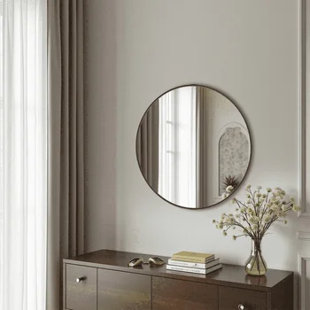 Round Aluminum Wall Mirror 2