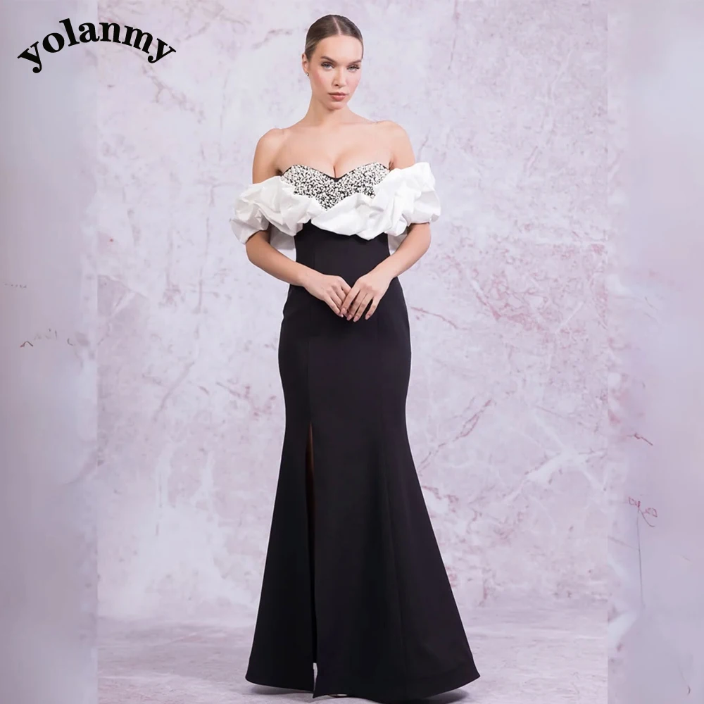 Stylish Sweetheart Wedding Guest Dresses for Women Off the Shoulder Rhinestone Customized