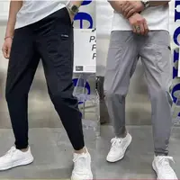 Men Casual Pants High Waist Solid Pencil Pant Pockets Slim Fit Slight Strech Sheath Ankle Length Trousers Male 2025 Spring