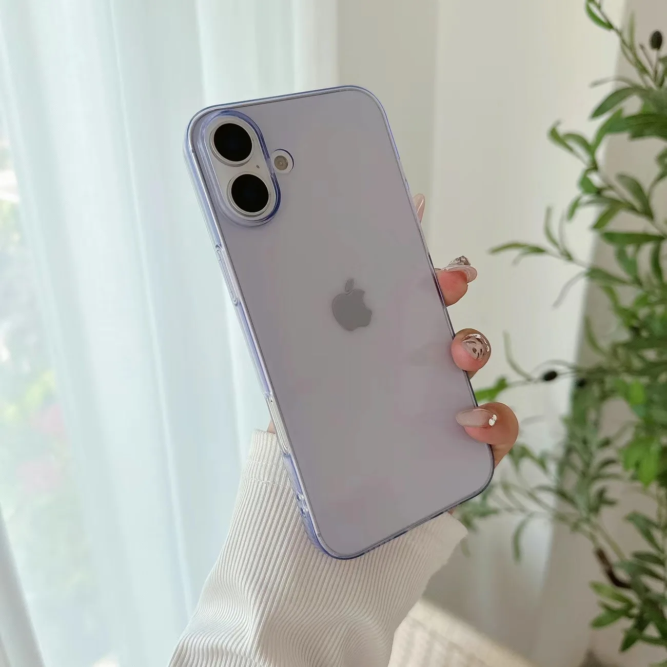 Luxury Crystal Candy Color Transparent Shockproof Case with Clear Back Cover