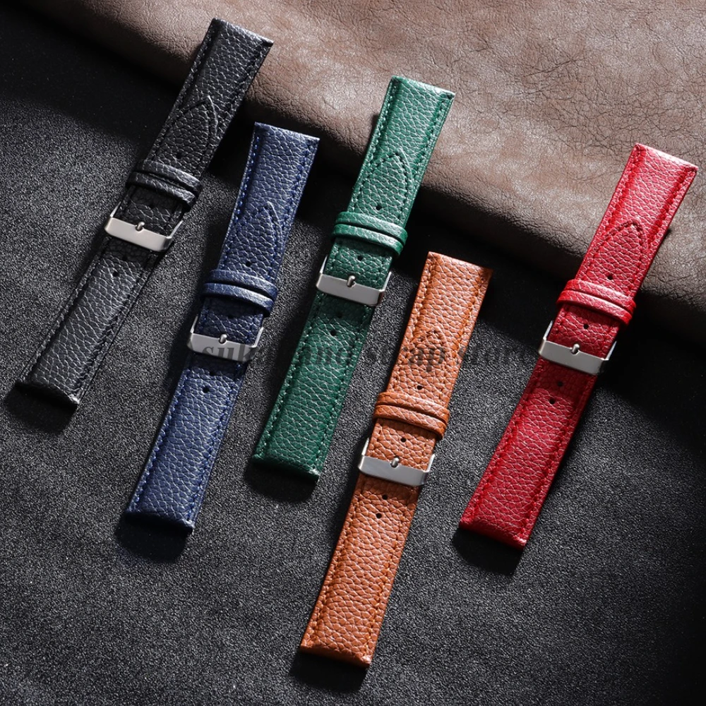Lychee Pattern Leather Watchstrap - Universal Women & Men Strap
