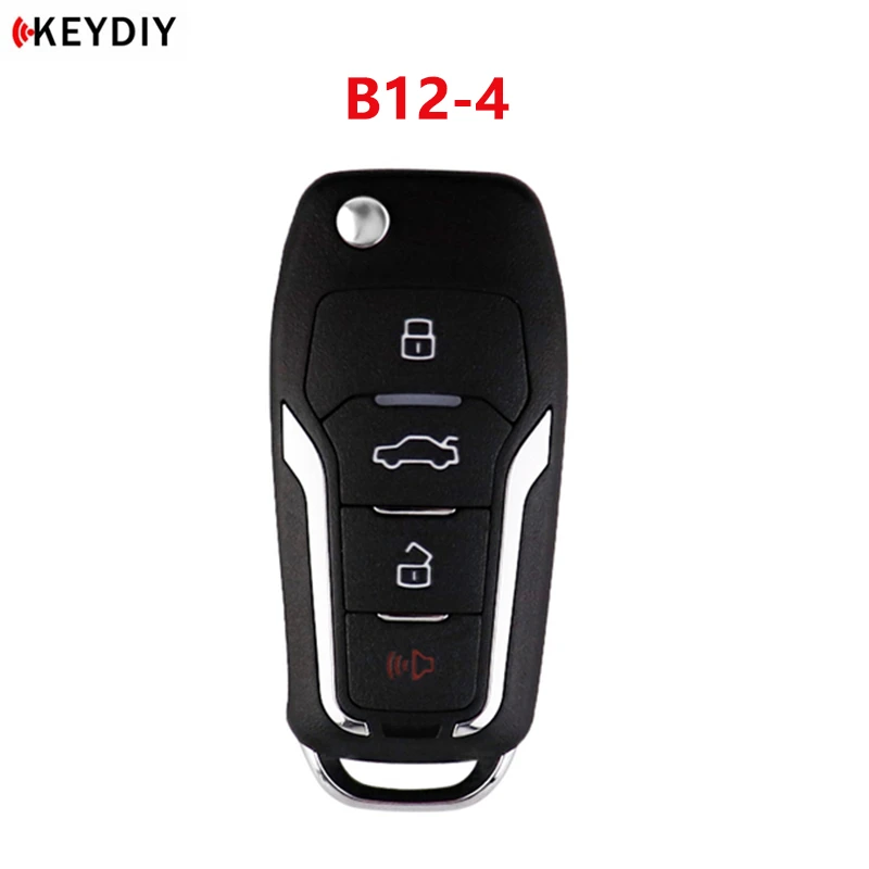 KEYECU 5pcs KEYDIY B series B12-4 4 Button Universal KD Remote for KD200 KD900 KD900+ URG200 KD-X2 mini KD for Ford style spark plug wires