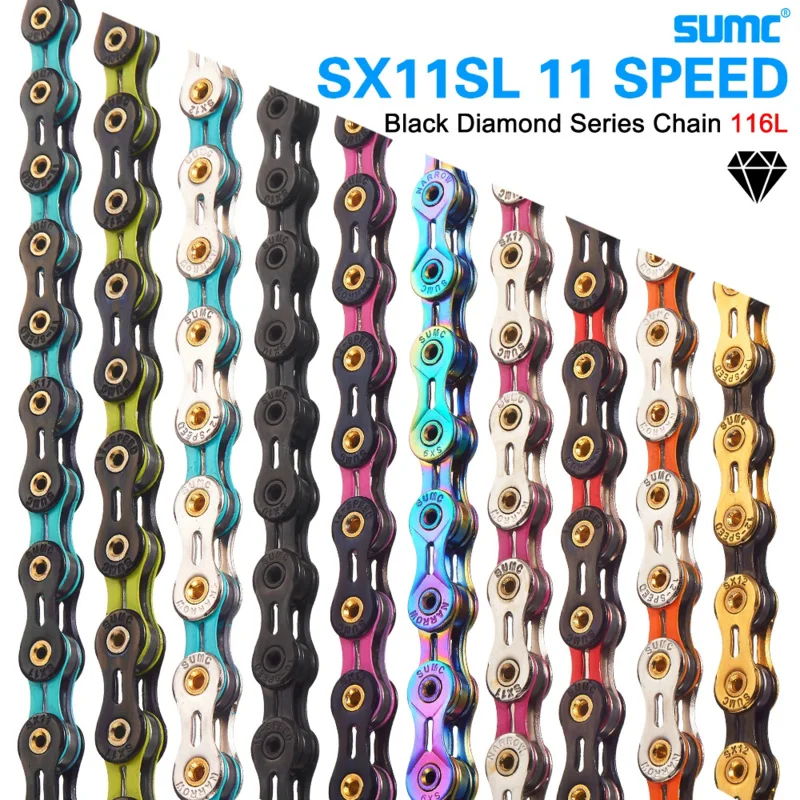 

SUMC SX11SL 11 Speed 116L MissingLink 11V Mountainbike/Road Bike Diamond Chain Bicycle Part With Original box