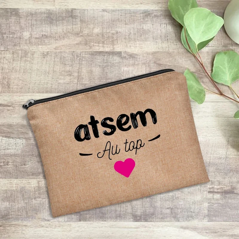 Super Atsem Cosmetic Bags Bachelorette Makeup Bag Toiletries Organizer Pouch Purses Back To School Teacher Gifts Make Up Bag 2