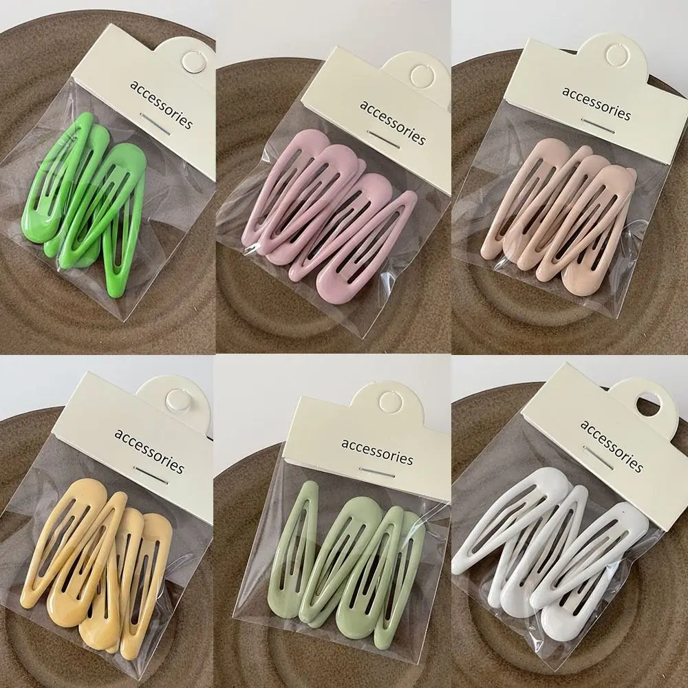 Description Picture 2 of item20pcs Fashion Headwear Barrettes Vintage Geometric Hair Clip Water Drop Duckbill Waterdrop Shape Hairpins Candy Color Hairpin