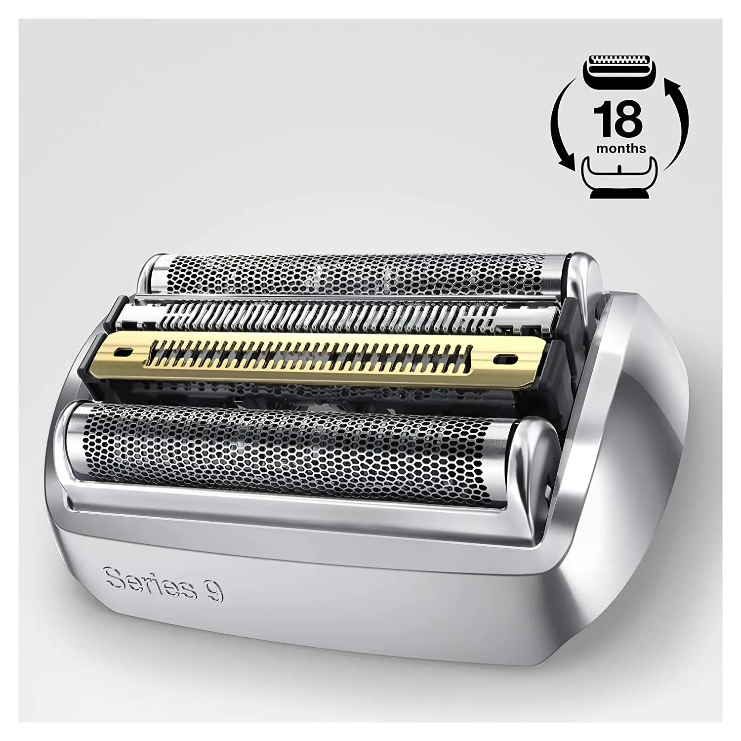 Ricambio Per Macchina Da Barba Braun Serie 92S Argento Compatibile Con 9 Rasoi, Testina Di Ricambio Braun, Titanio Migliore Di Tutti, 2021