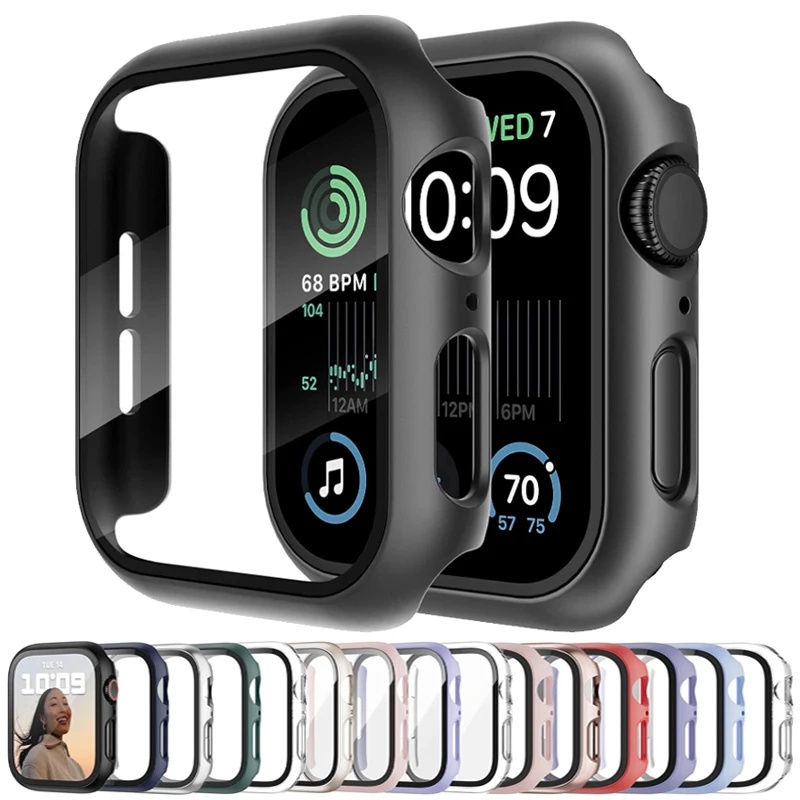 

Glass+Cover For Apple Watch Ultra 49mm 8 7 41mm 45mm Accessorie Screen Protector Apple iWatch Series 6 5 SE 44MM 40MM 42MM 38MM