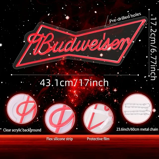 Budweiser Bud Light バドライト ネオンサイン 看板 Amazon | バドライト 特大 ガラス ネオン サイン 看板