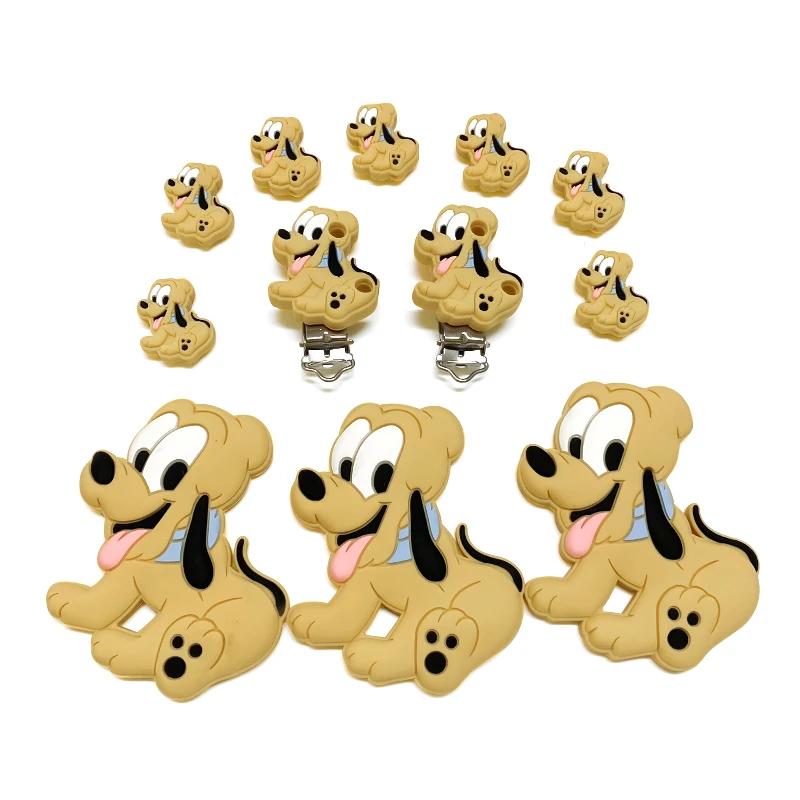 5/10pcs Silicone Disney Brutto Silicone Pacifier clip Molar Bead DIY Pacifier Chain Jewelry Accessories
